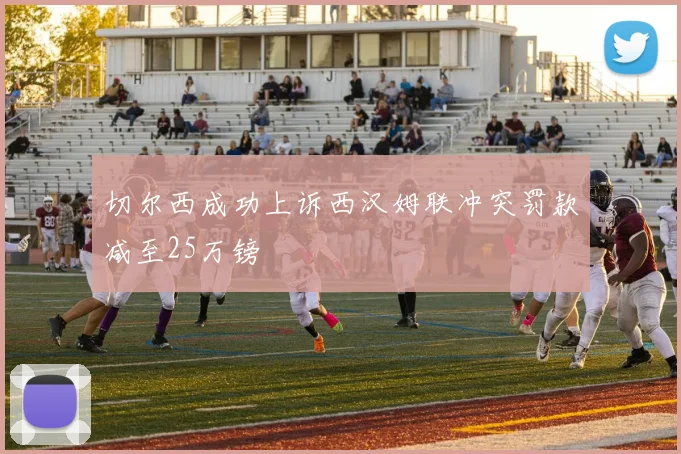 切尔西成功上诉西汉姆联冲突罚款减至25万镑
